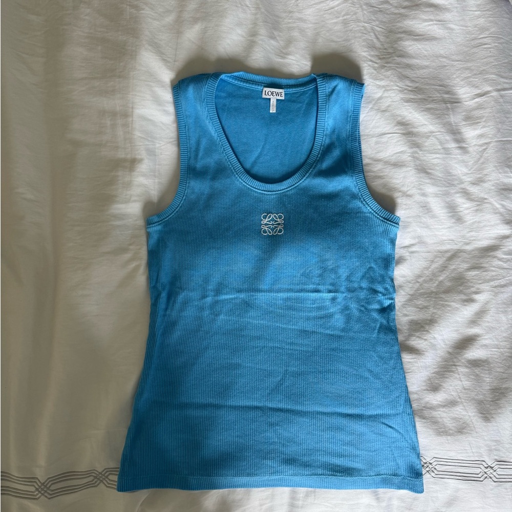 Loewe Fitted Blue Tank Top